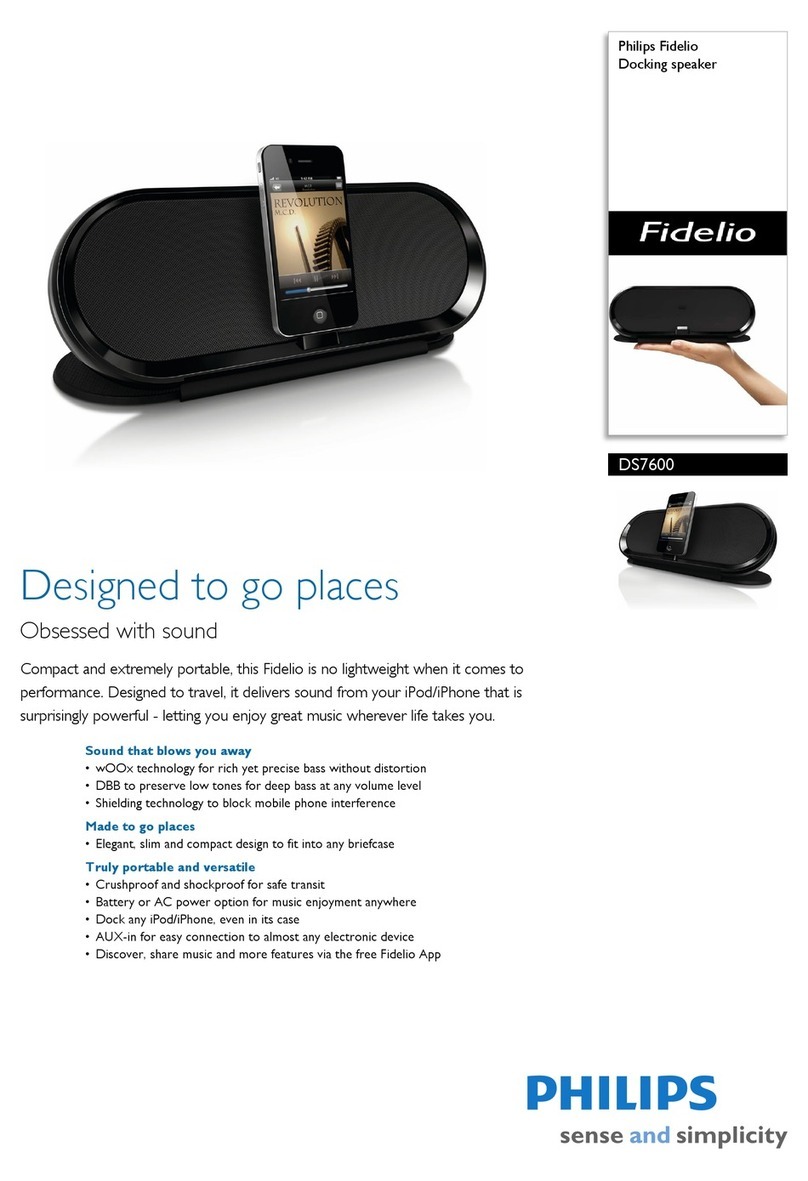 Philips Fidelio DS7600 User manual