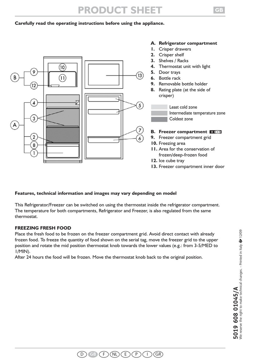 Smeg Refrigerator User manual