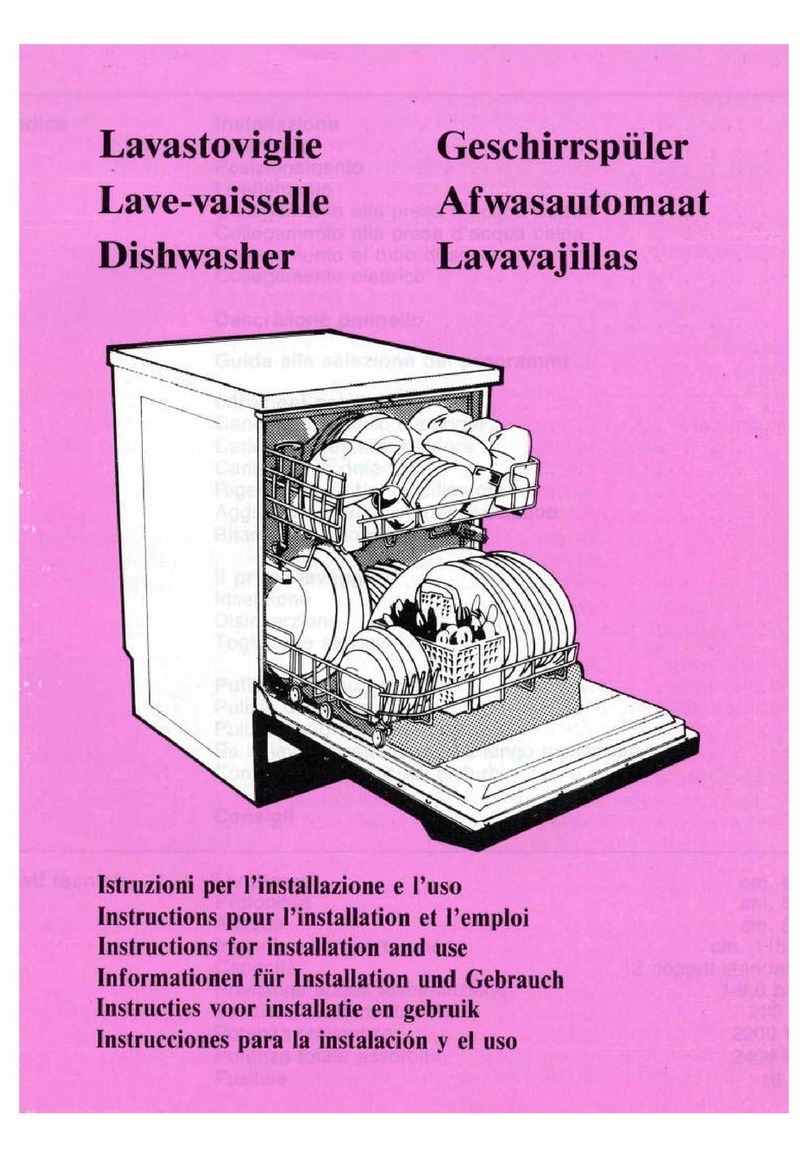 Smeg Dishwasher KEX705 User manual