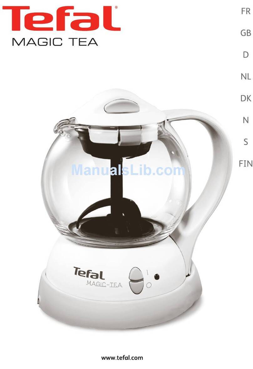 TEFAL BJ100 MAGIC TEA MAKER manual