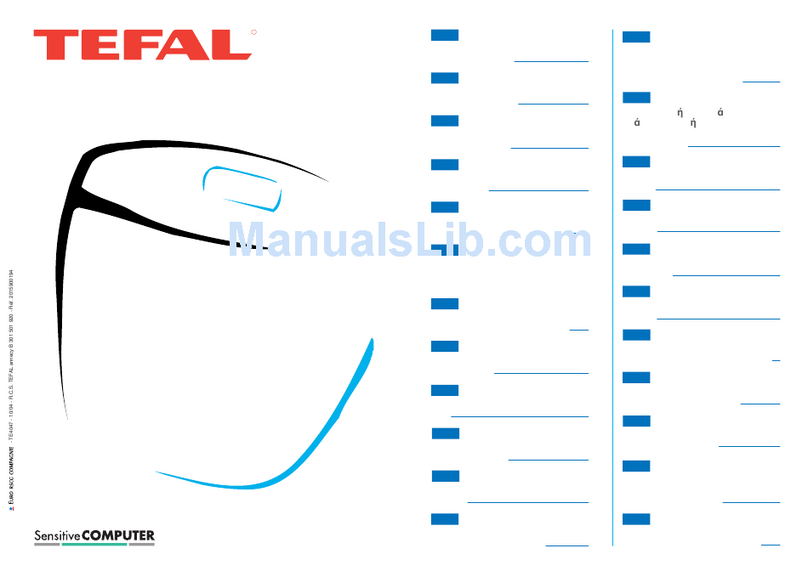 TEFAL ELECTRONIC BATHROOM SCALES User manual