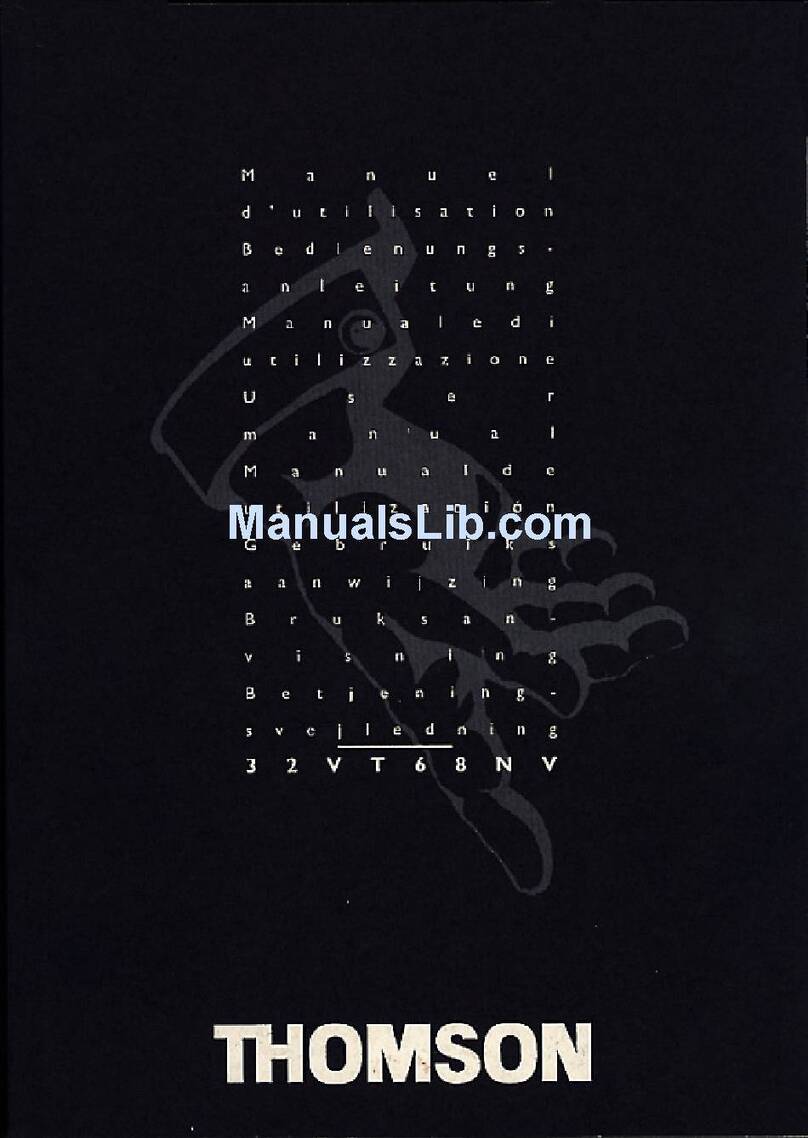 THOMSON 32VT68NV User manual