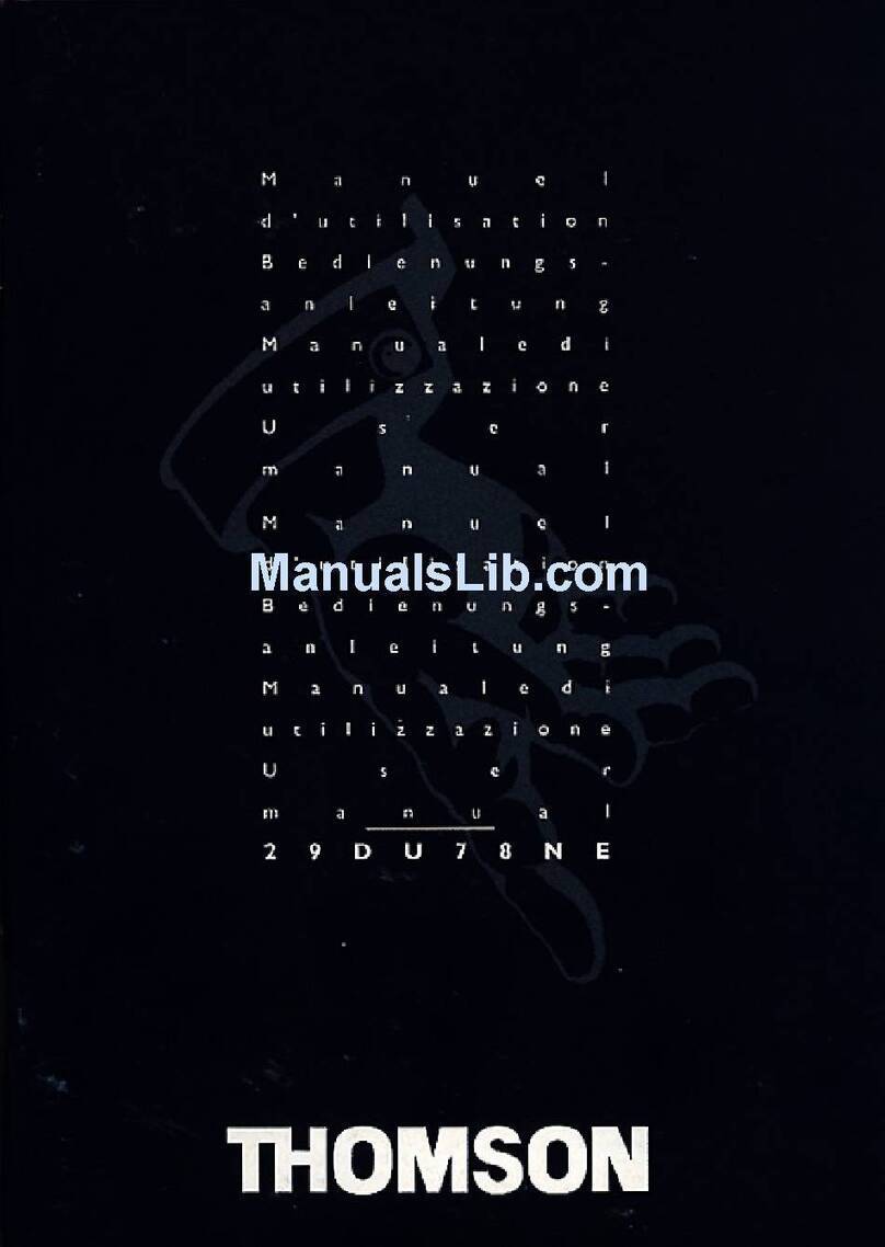 THOMSON 29DU78NE User manual