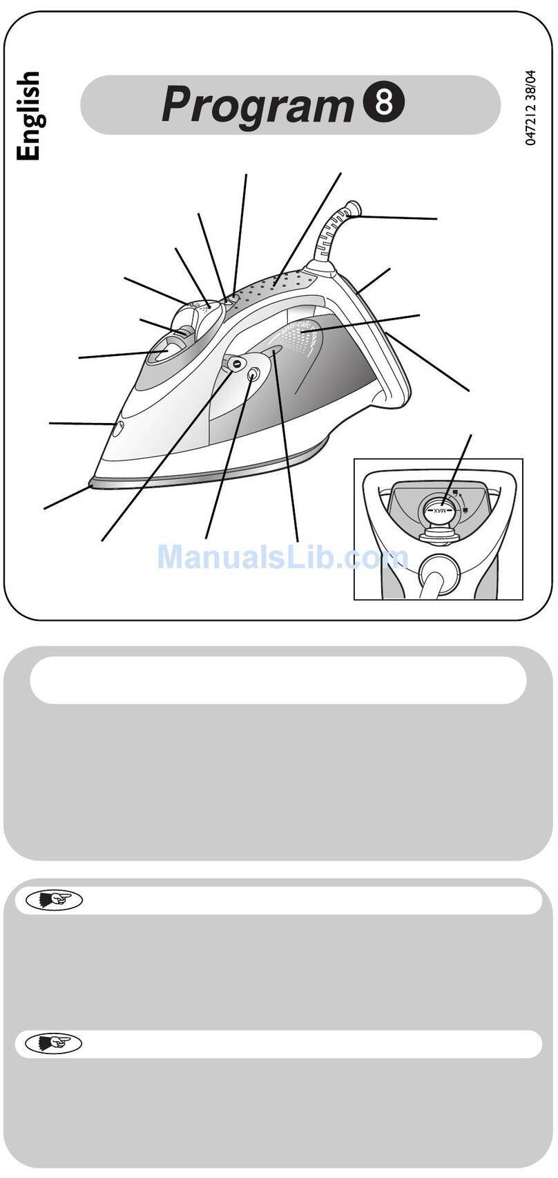 TEFAL PROGRAM 8 User manual