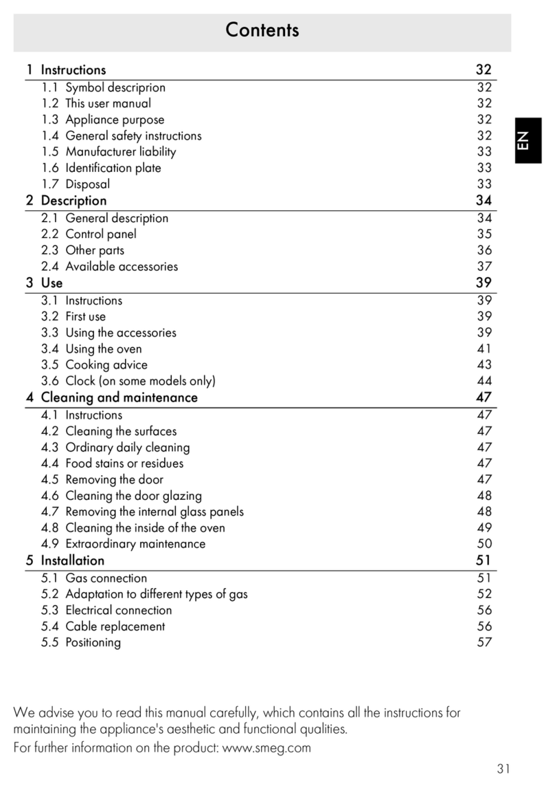 Smeg SF341GX User manual