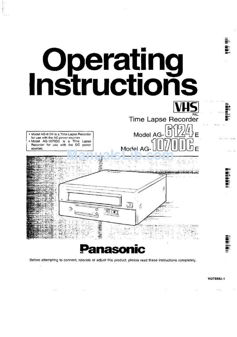 Panasonic AG-1070 User manual Panasonic AG-1070 User manual