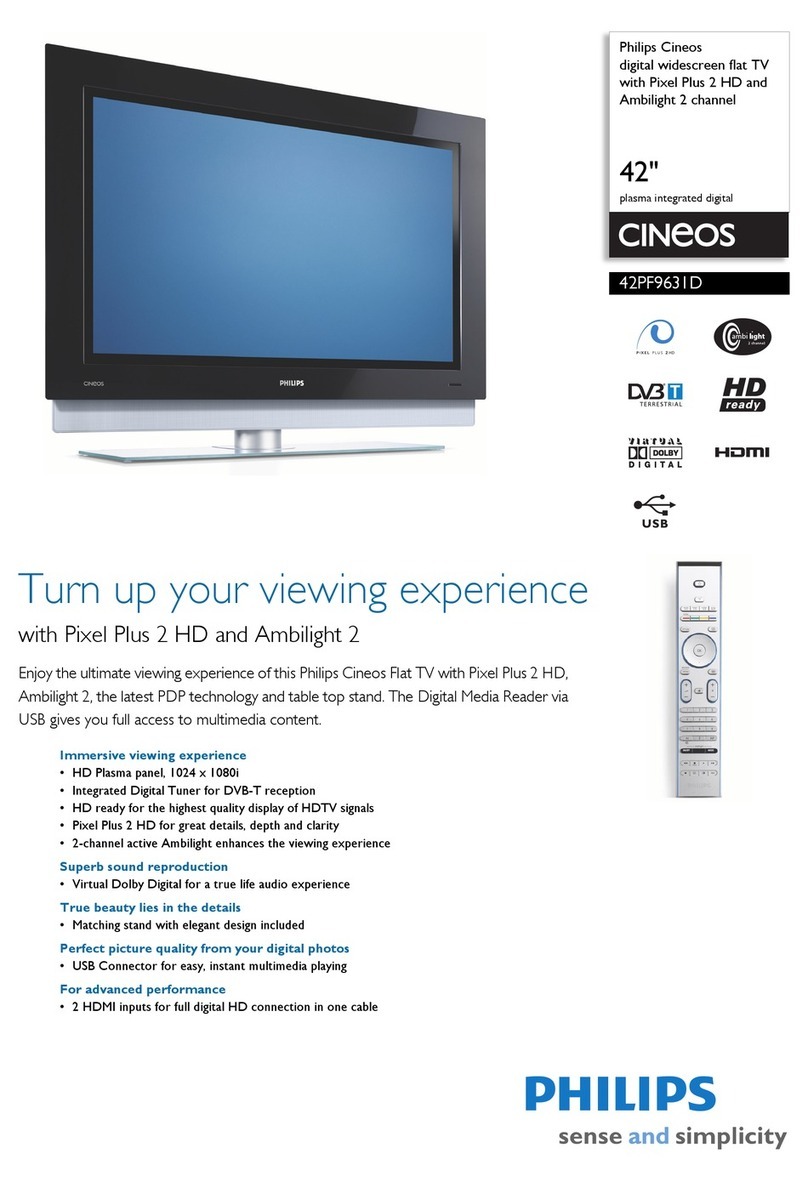 Philips 42PF9631D - 42" Plasma TV User manual