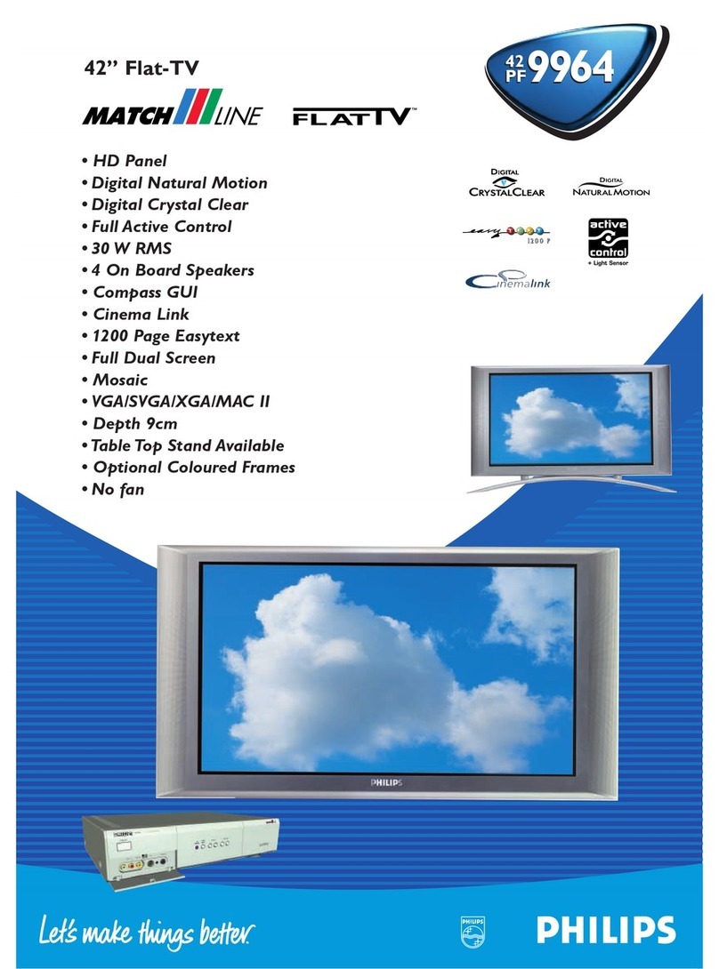 Philips Matchline FlatTV 42PF9964 User manual