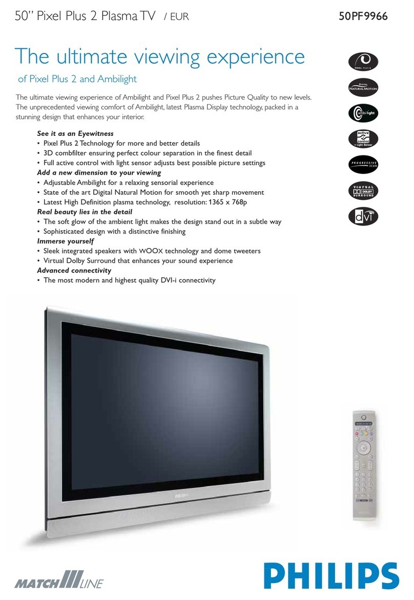 Philips Epic 50PF9966 User manual