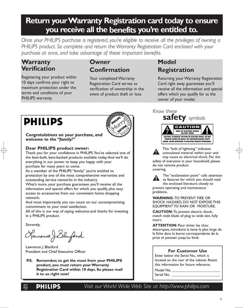 Philips 50FD9934-17S User manual Philips 50FD9934-17S User manual