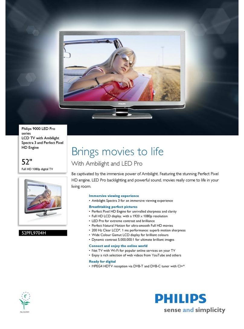 Philips 52PFL9704H User manual