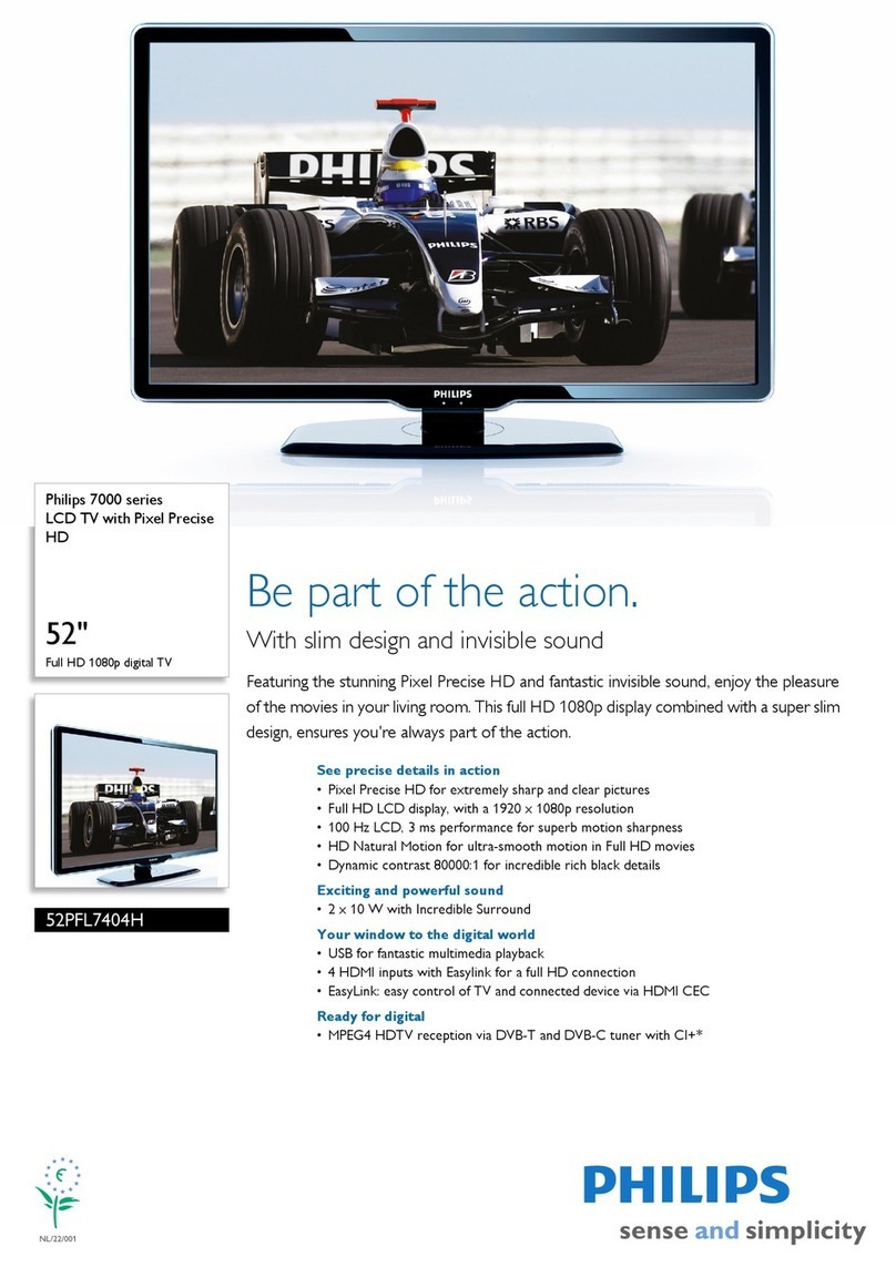 Philips 52PFL7404H User manual