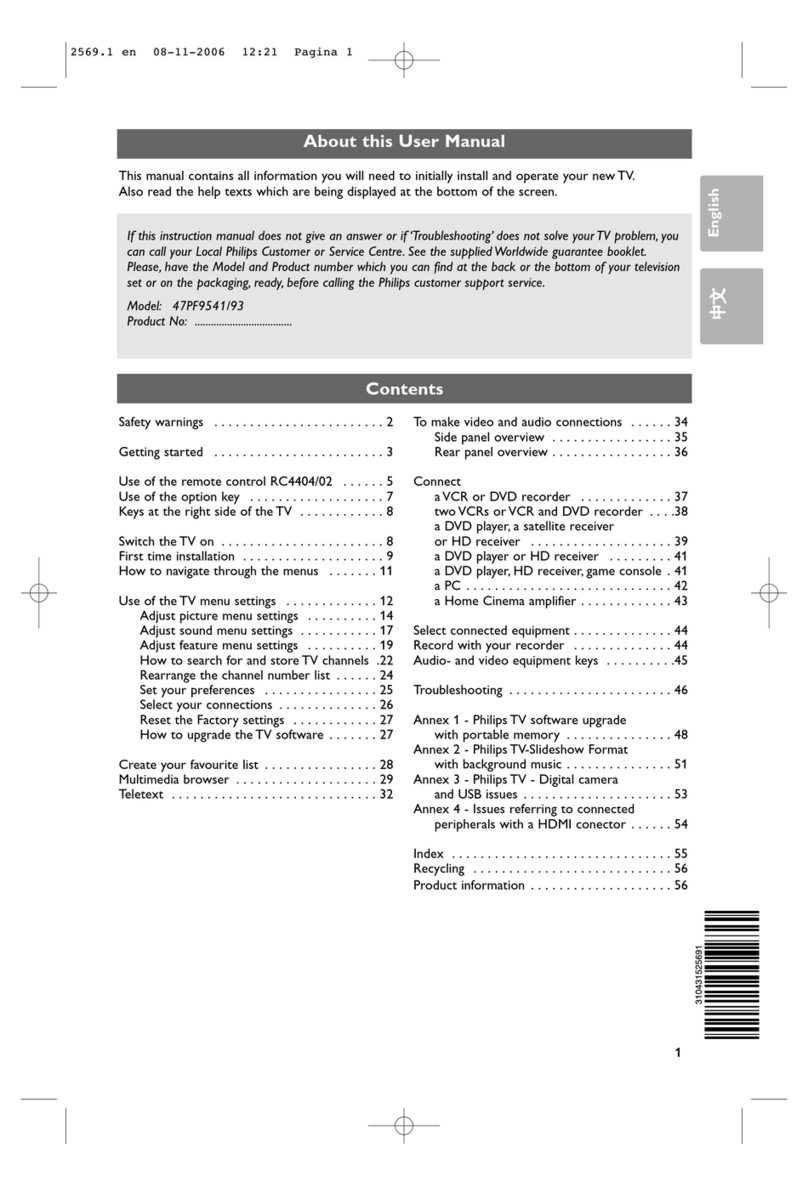 Philips 47PF9541 User manual