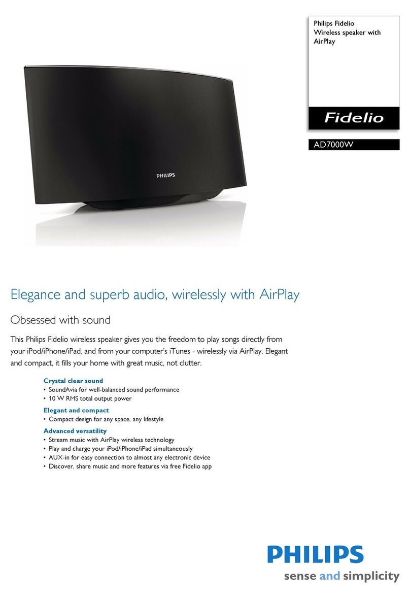 Philips Fidelio AD7000W User manual