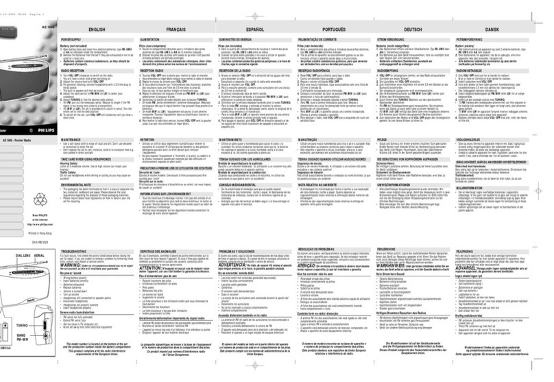 Philips AE1605 manual