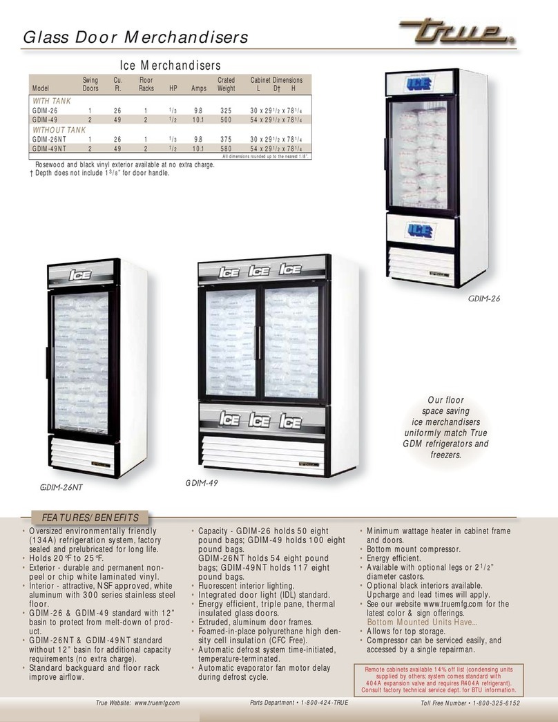 True GDIM-26 Specifications