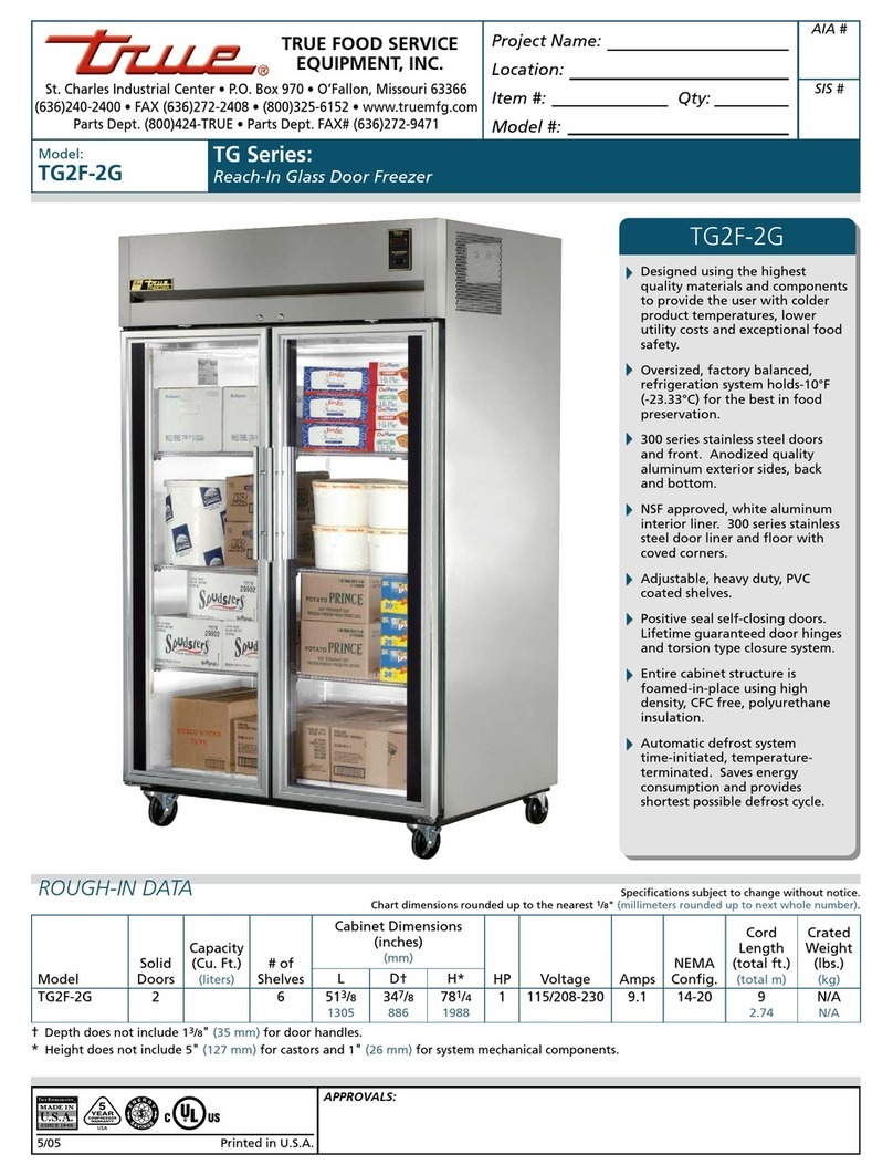 True TG2F-2G User manual