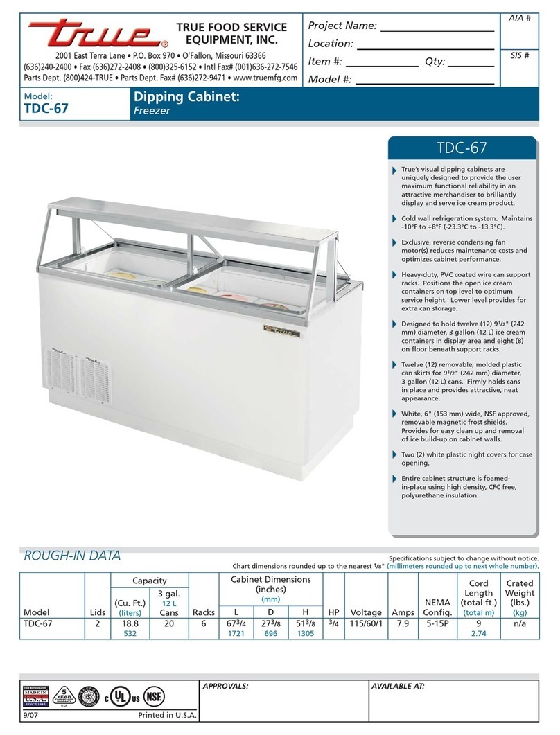 True TDC-67 User manual