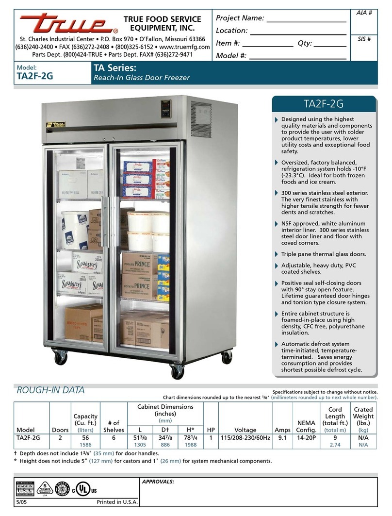 True TA2F-2G Specifications