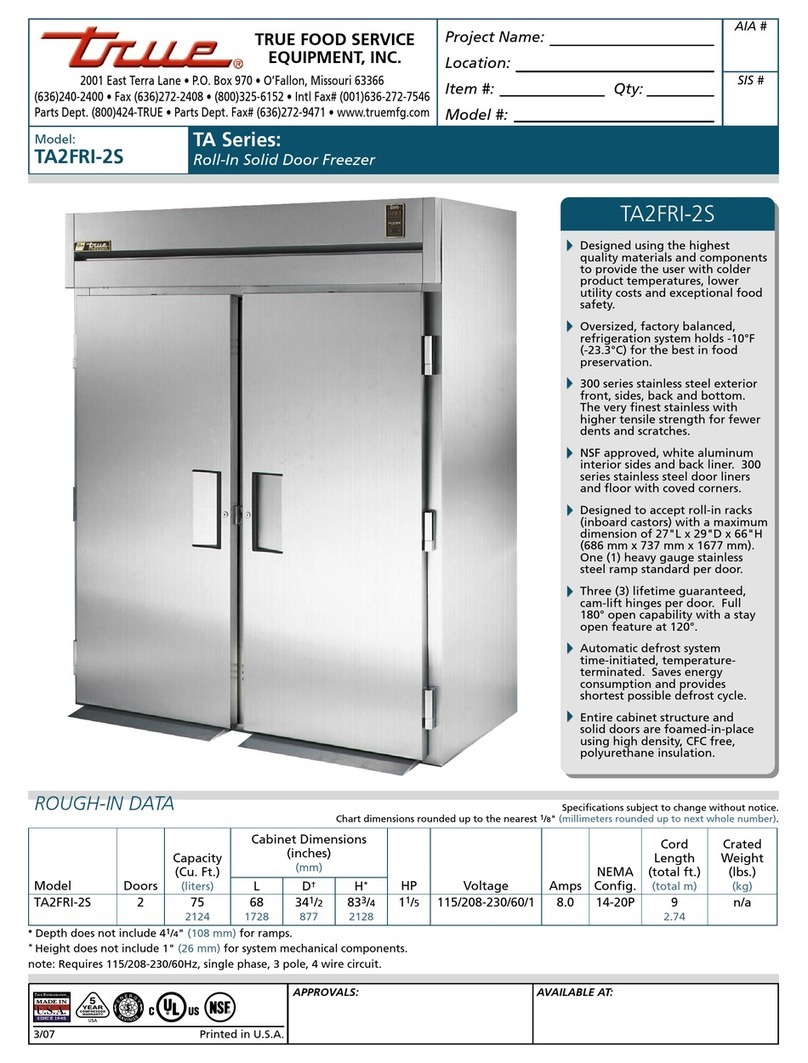 True TA2FRI-2S User manual