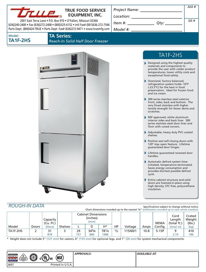 True TA1F-2HS User manual