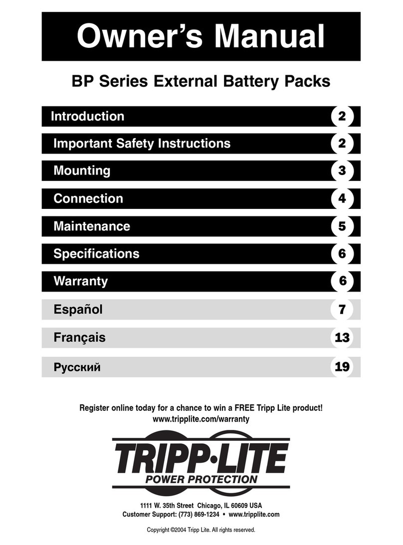 Tripp Lite BP36V13 User manual