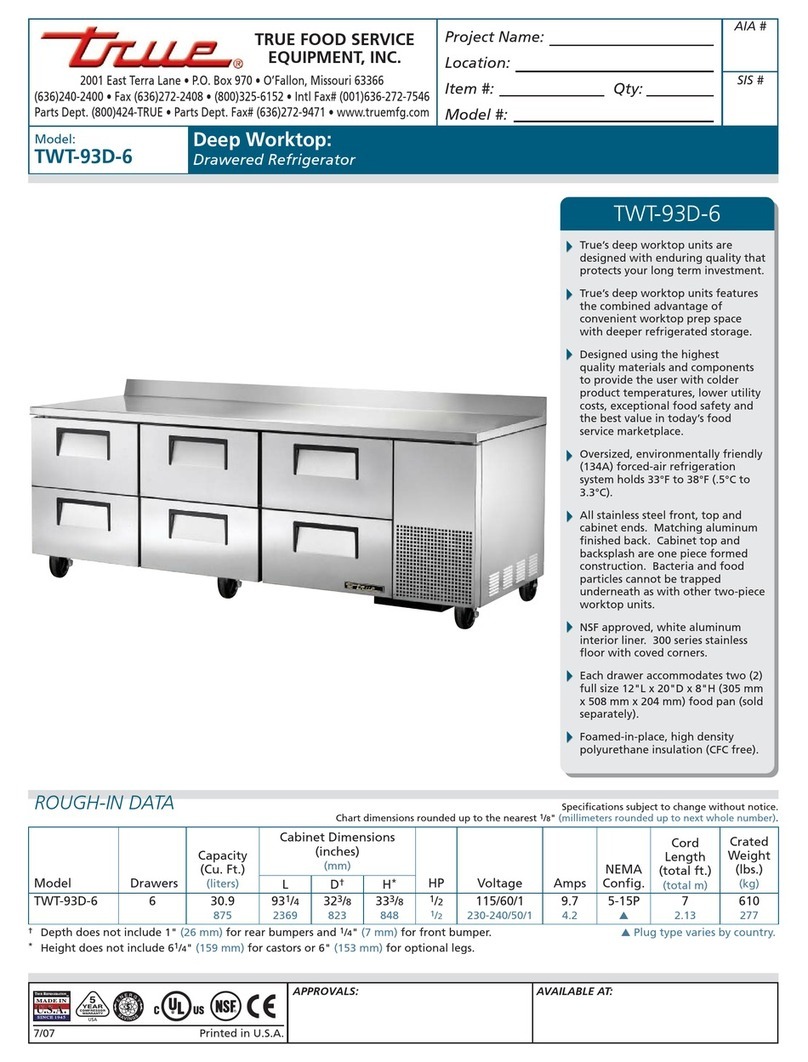 True TWT-93D-6 User manual True TWT-93D-6 User manual