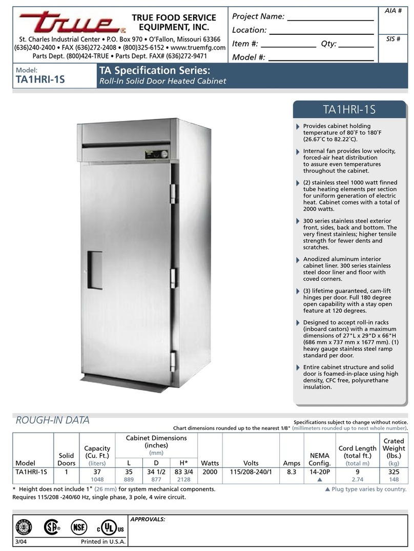 True TA1HRI-1S User manual