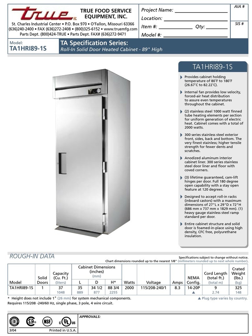 True TA1HRI89-1S Specifications