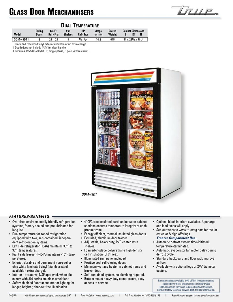 True GDM-49DT Specifications