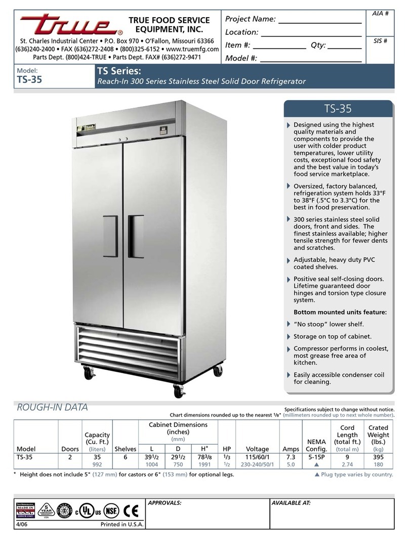 True TS-35 Specifications
