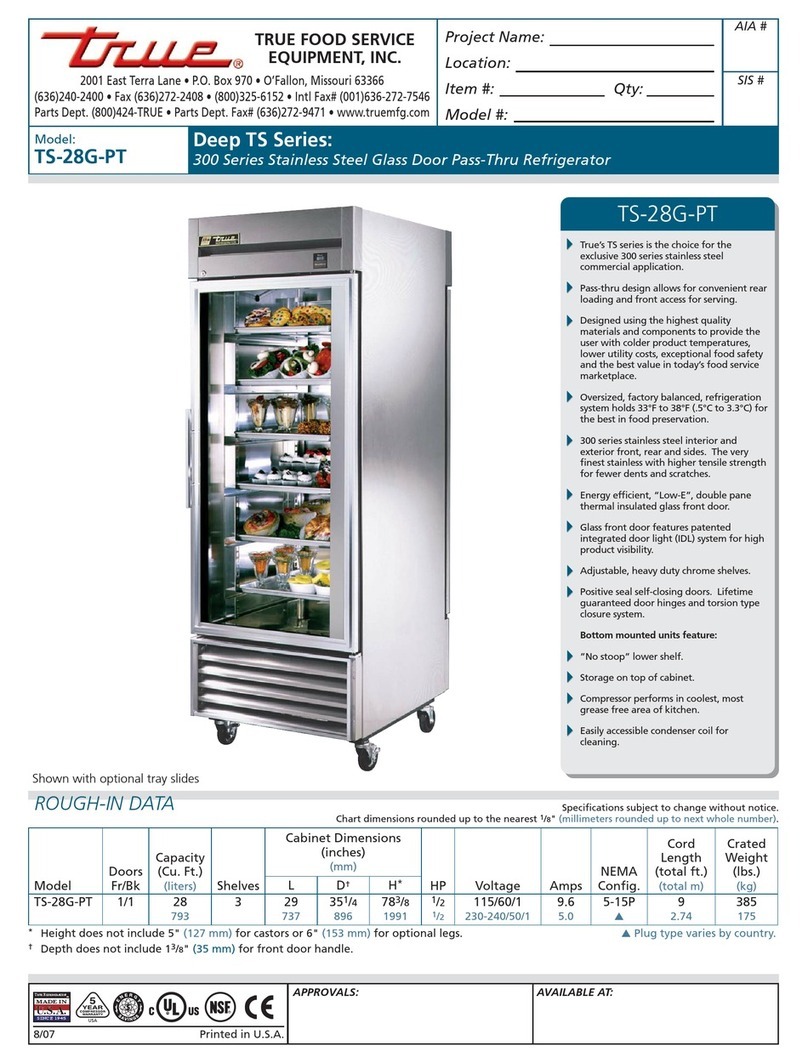 True TS-28G-PT User manual