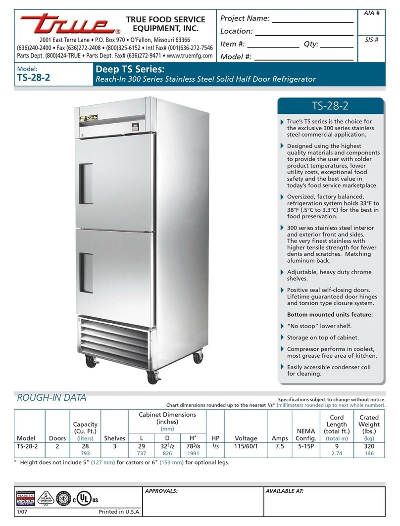 True TS-28-2 Specifications