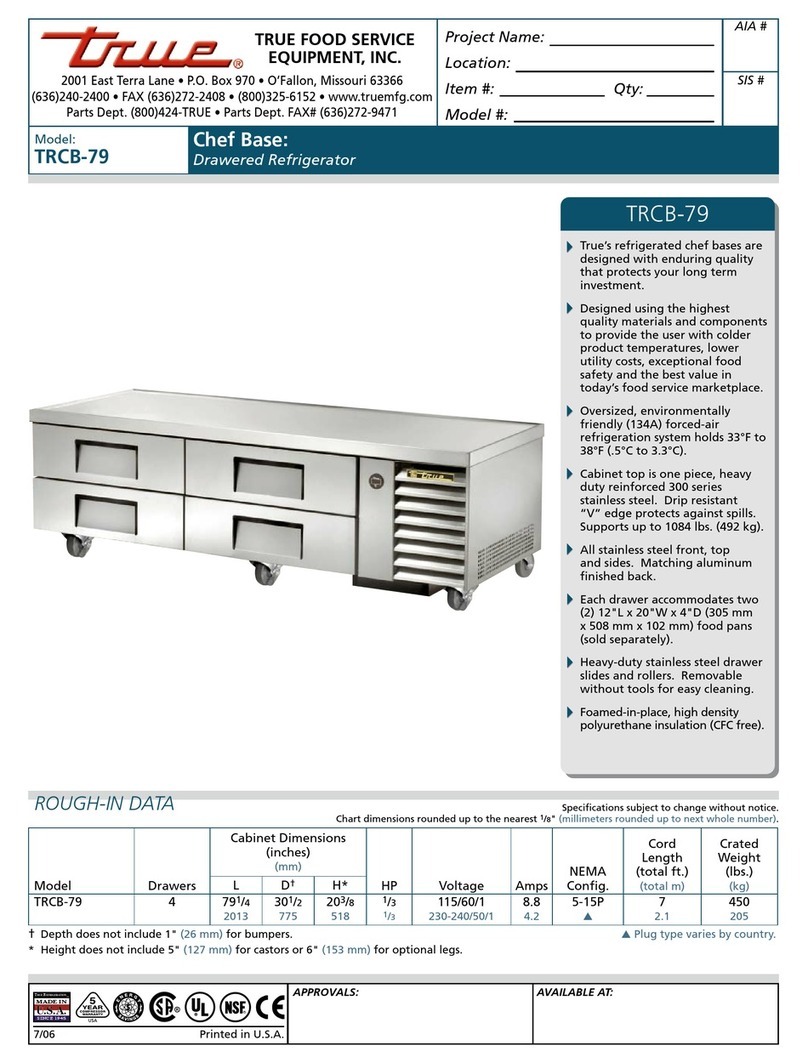 True TRCB-79 User manual