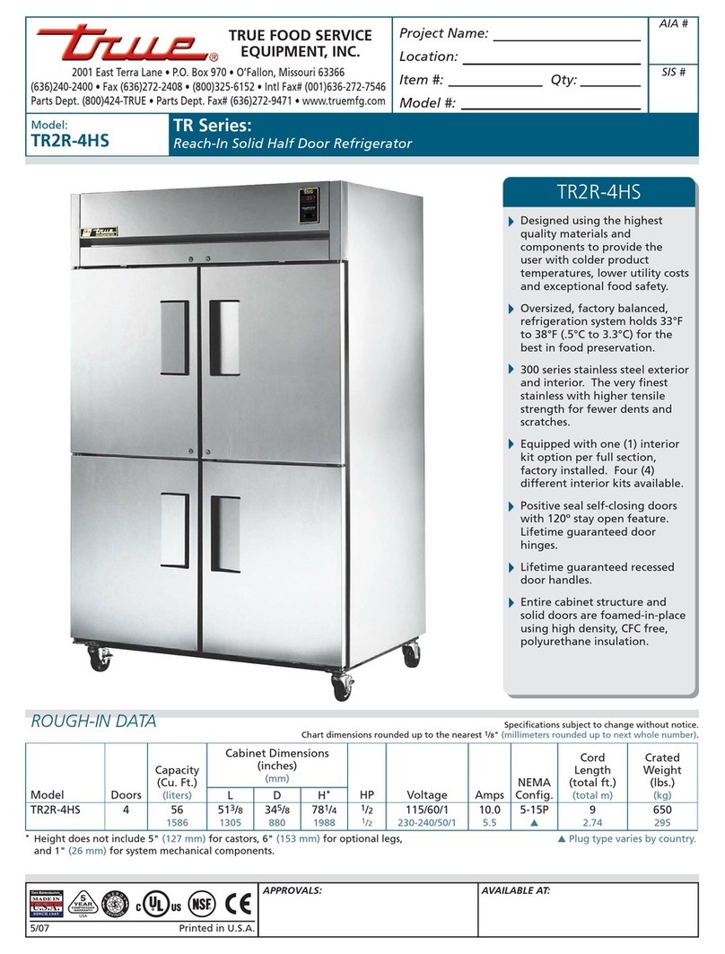 True TR2R-4HS User manual