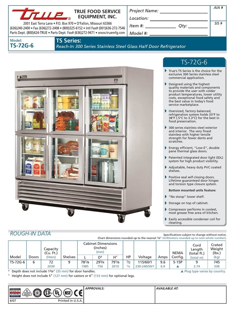 True TS-72G-6 Specifications