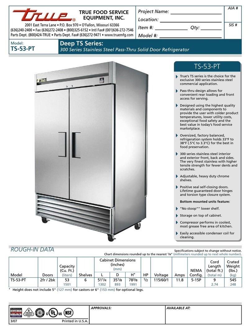 True TS-53-PT User manual