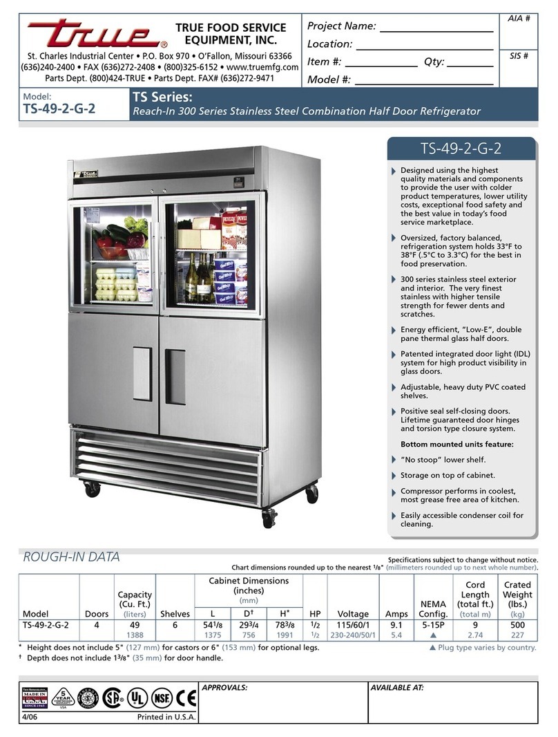 True TS-49-2-G-2 Specifications