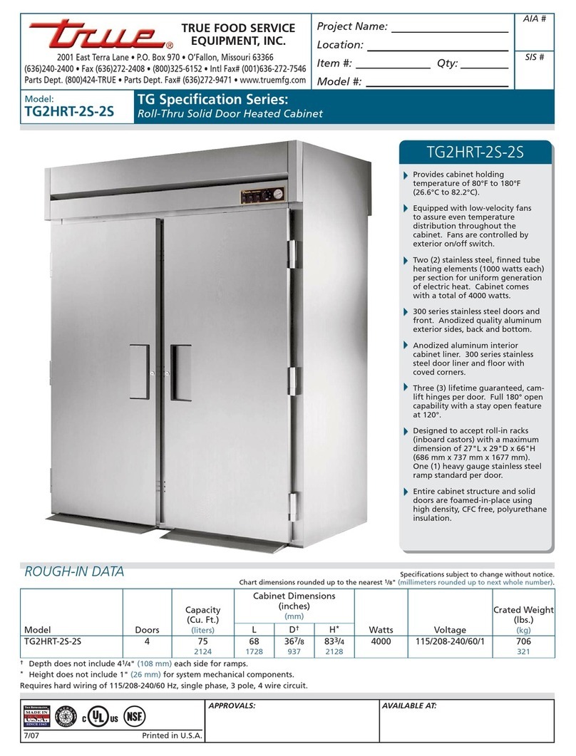 True TG2HRT-2S-2S User manual