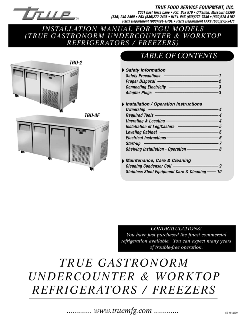 True TGU-2 installation manual