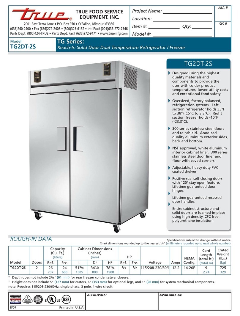 True TG2DT-2S User manual