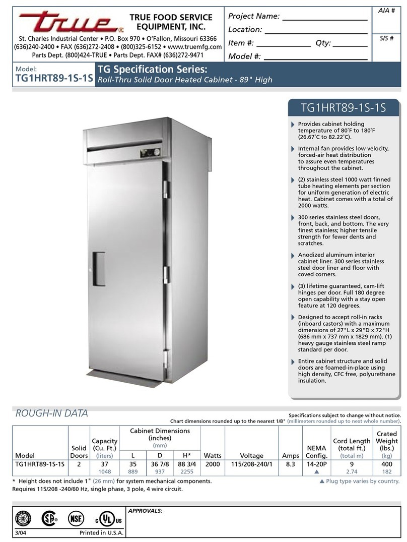 True TG1HRT89-1S-1S Specifications