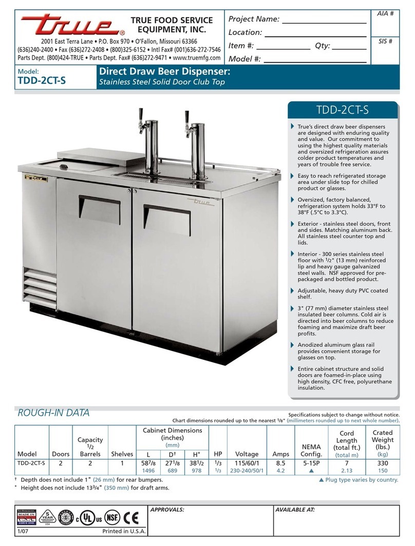 True TDD-2CT-S User manual