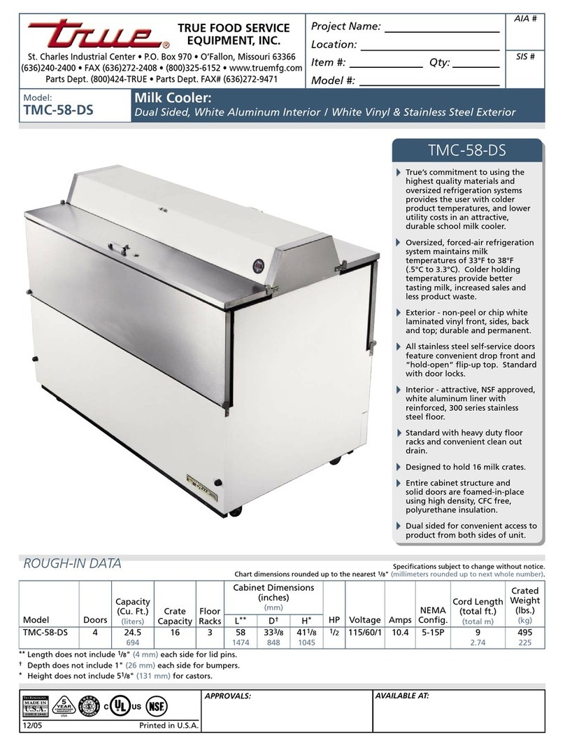 True TMC-58-DS User manual