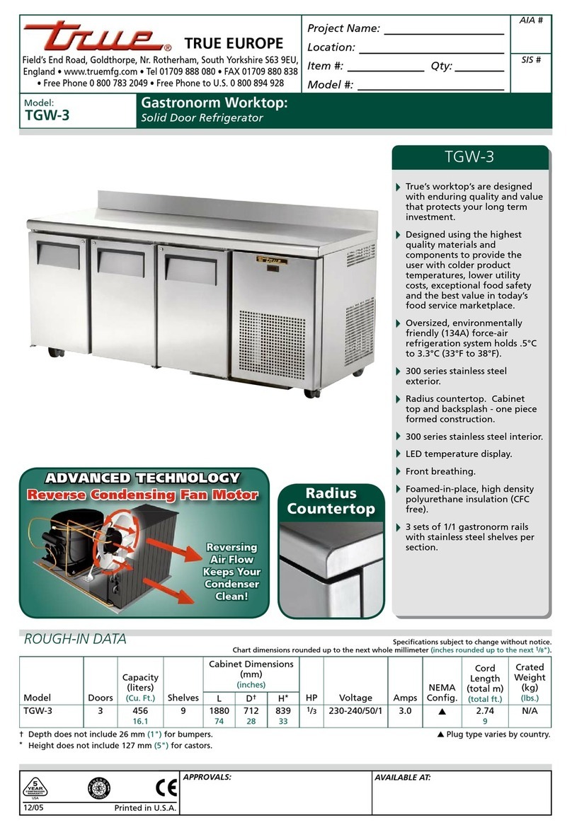 True TGW-3 User manual