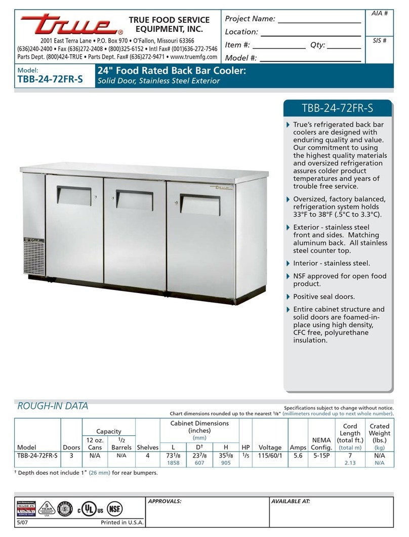 True TBB-24-72FR-S Specifications