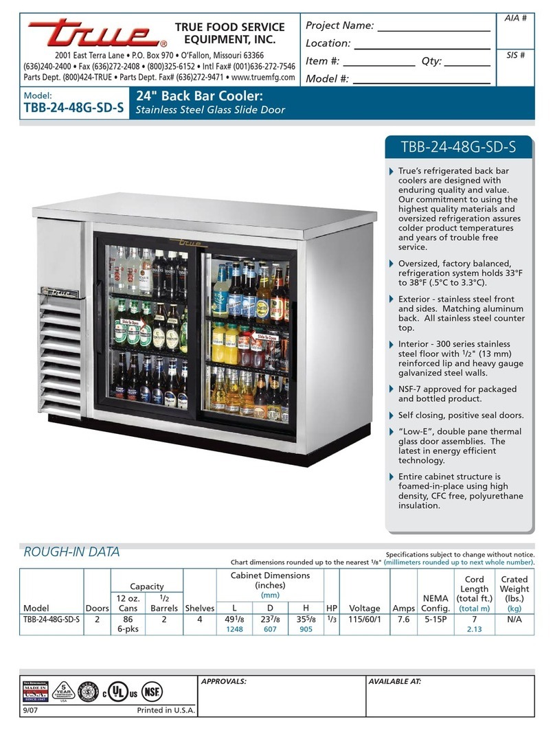 True TBB-24-48G-SD-S Specifications