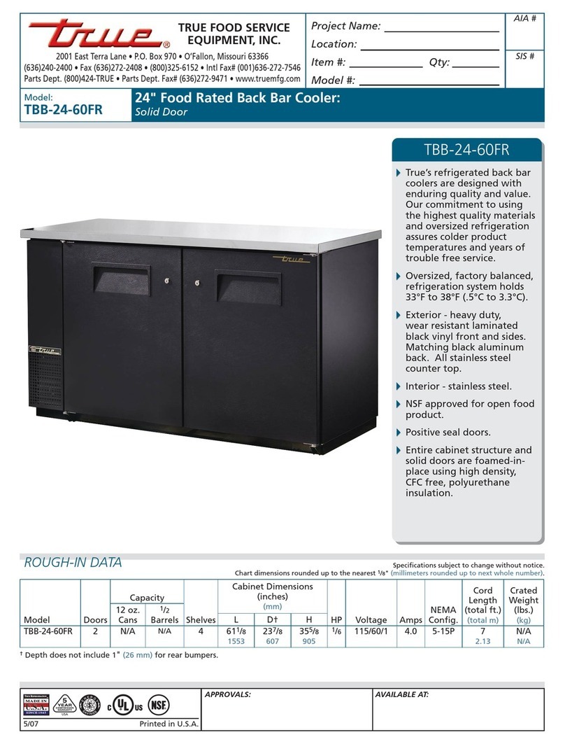 True TBB-24-60FR Specifications