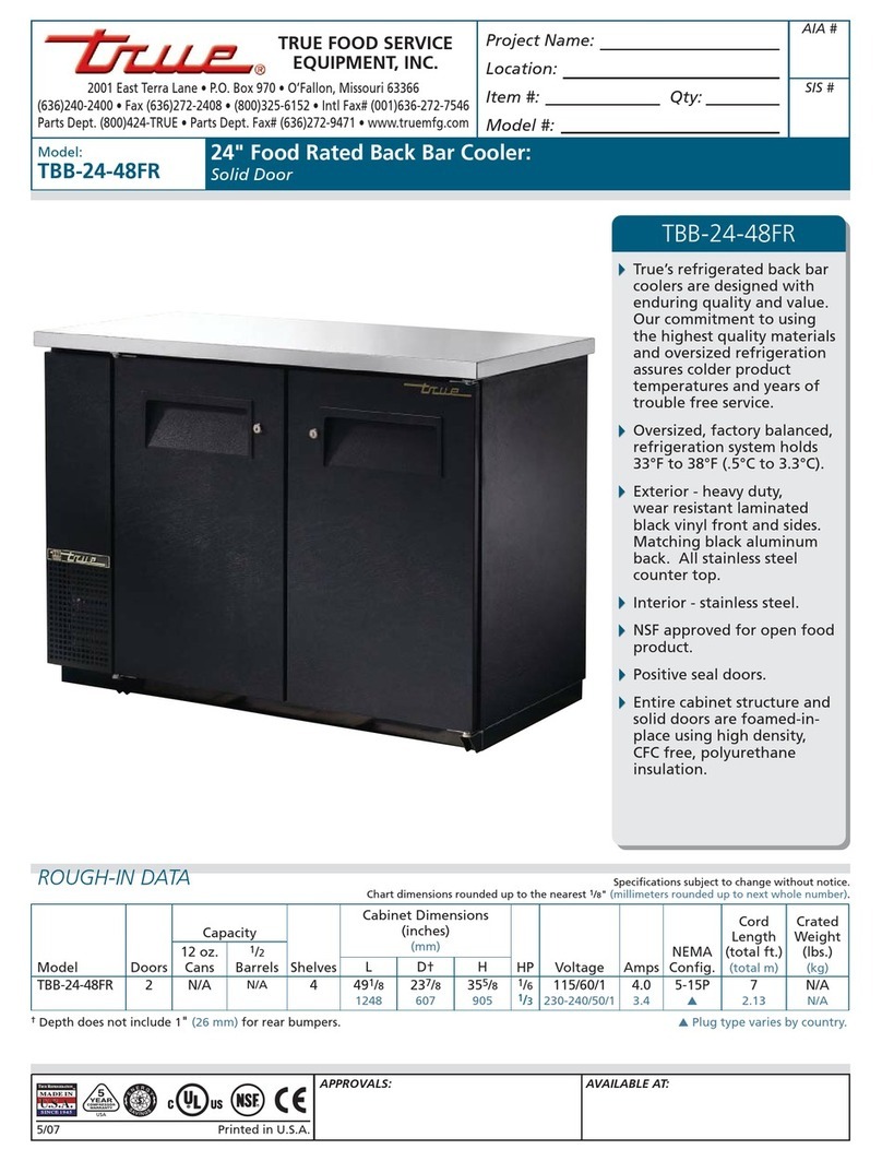 True TBB-24-48FR User manual