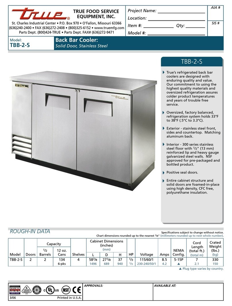 True TBB-2-S User manual